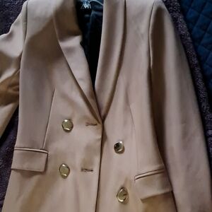 Zara Tan Blazer with Structured Shape